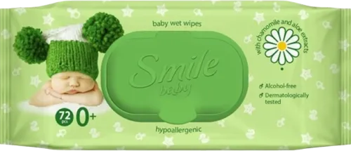 Baby wet wipes baby with chamomile extract aloe and vitamin complex