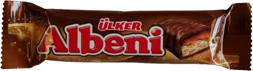 Şokoladlı baton karamel ilə Albeni