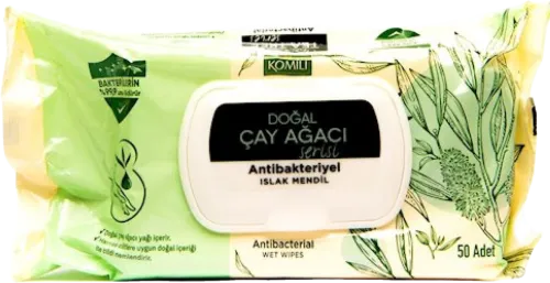 Антибактериальные влажные салфетки Çay Ağacı