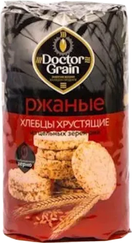 Tam taxıllı çovdar dənələrdən xırçıldayan çovdar xlebsi 