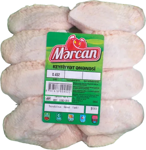Toyuq qanadı soyudulmuş qabda