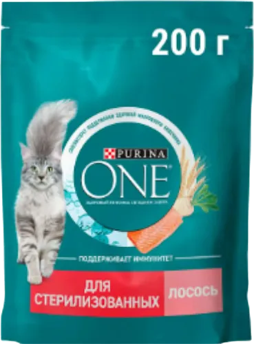  Sterilized Dry Food for Cats 1+ year with salmon and wheat