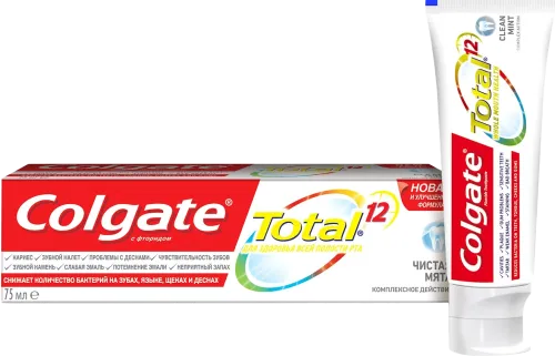 Kompleks diş məcunu Total 12 Təmiz nanə Antibakterial