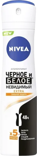 Dezodorant-antiperspirant Extra Görünməz qara və ağ