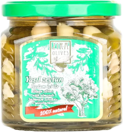 Yaşıl zeytun badamlı