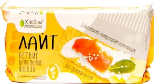 Vafli xlebsi zərif Layt vitaminlər ilə