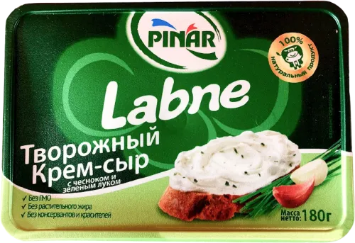 Krem-pendir Pinar Labne sarımsaq və yaşıl soğan ilə