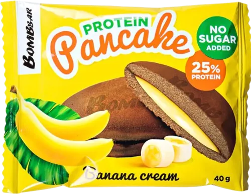 Proteinli pankek bananlı krem ilə