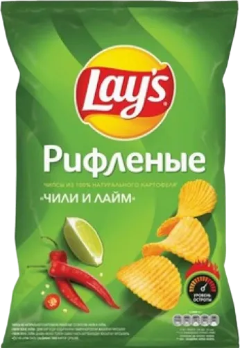 Çili və laym dadlı çipslər doğranmış 