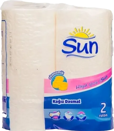 Mətbəx üçün kağız dəsmal Ultra 2 rulon 2 qatlı ağ