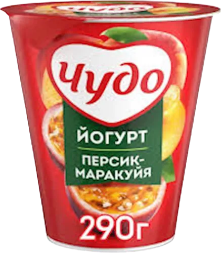 Chudo Yogurt with Peach and Passion Fruit