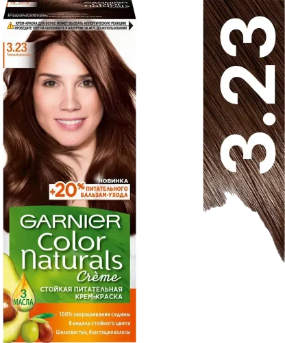Saç üçün qalıcı krem-boya Color Naturals 3.23 Tünd şokolad