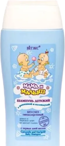 Uşaq şampunu Мама и Малыш Çobanyastığı və Kalendula ilə
