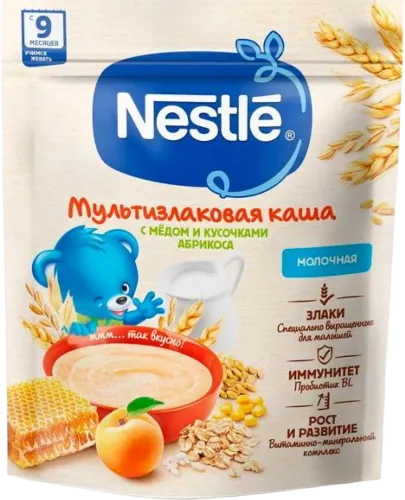 Каша мультизлаковая с медом и кусочками абрикоса