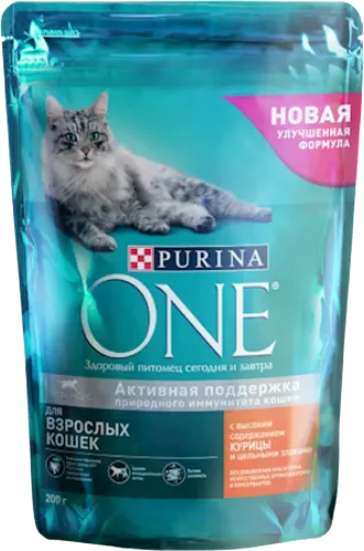 Pişiklər üçün quru yem Purina one step toyuq qarışıqı ilə