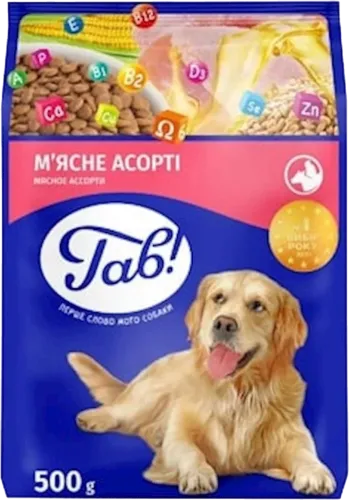 Quru yem böyük itlər üçün ət assortisi Qav!