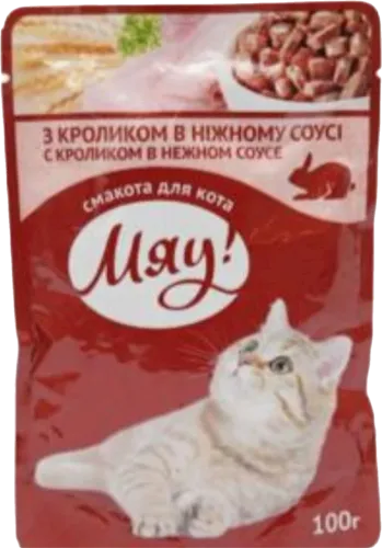 Влажный корм для взрослых котов с мясом кролика 