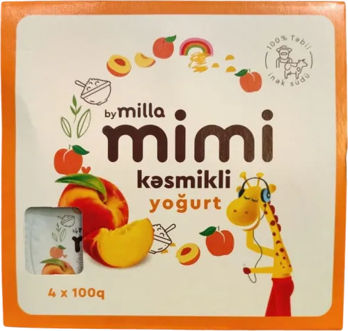 Kəsmikli yoqurt şaftalı ilə