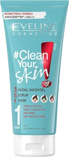 Eveline Clean Your Skin 3-in-1 Gel+Scrub+Mask