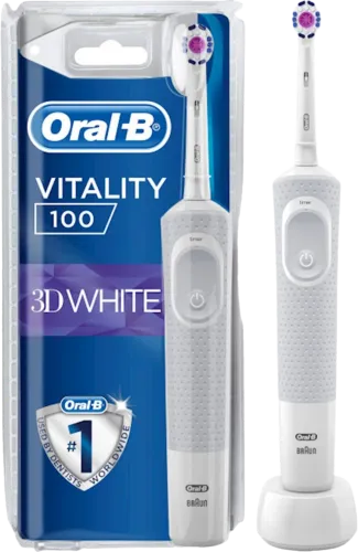 Электрическая зубная щетка BRAUN Vitality 3D White/D100 White