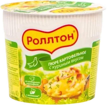 Rollton mashed potatoes with chicken flavor