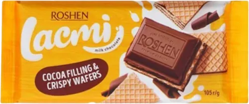 Chocolate Lacmi with chocolate filling and waffle