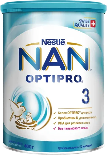 Сухая смесь для младенцев Nan Optipro N3 12+ месяцев