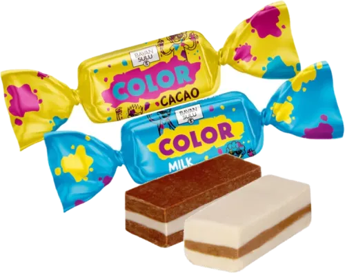 Color Kakao və Süd Yumşaq Konfet