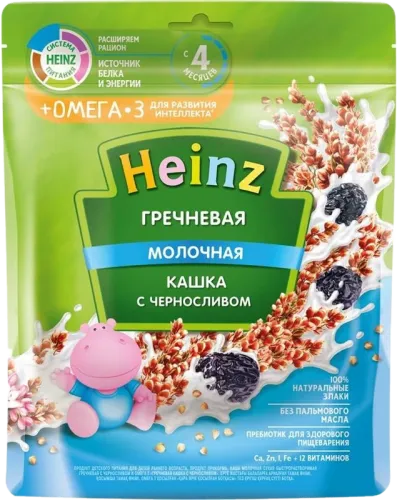 Молочная овсяная каша со сливой