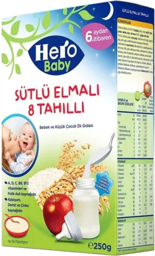 8 taxıllı südli sıyıq almalı