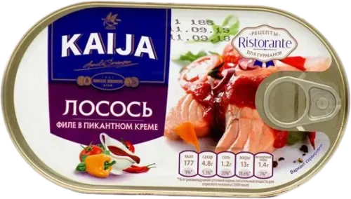 Филе лосося с пикантным кремом
