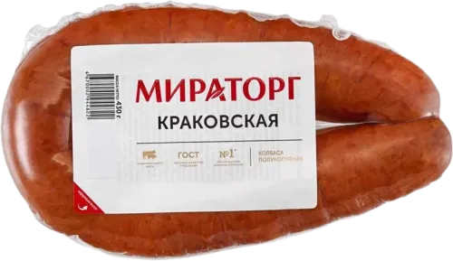 Krakovskaya GOST yarım-tüstü kolbasası
