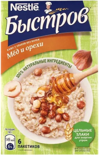 Bistrov каша с медом и фундуком