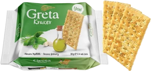 Greta mövsümi göyərti krekerləri