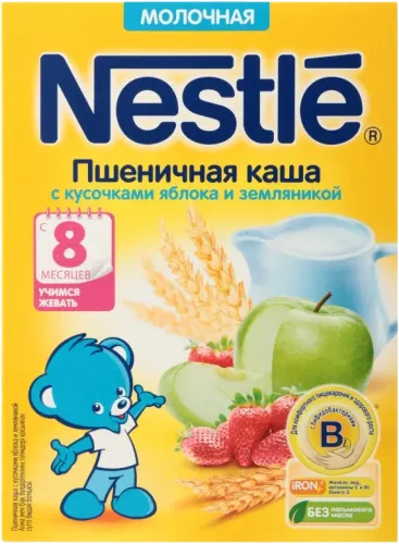 Молочный яблоко-клубничный