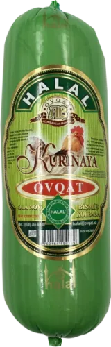 Halal bişmiş toyuq kolbasası