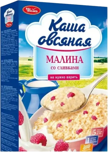 Овсяные хлопья с черникой и сливками