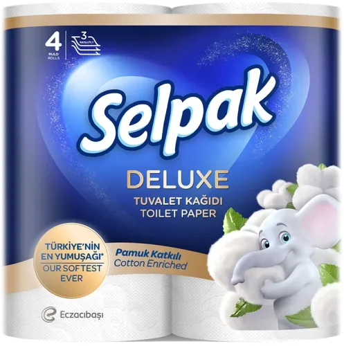 Deluxe pambıq tualet kağızı