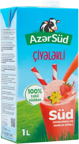 Çiyələkli süd