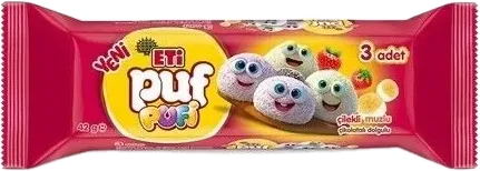 Puf Puf Strawberry Banana Biscuit