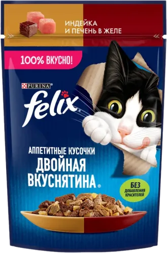 Корм для кошек Felix Индейка и печень