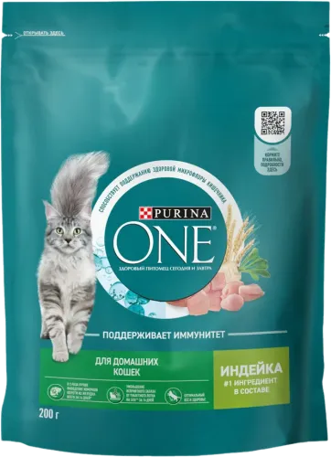 One Корм для кошек с индейкой