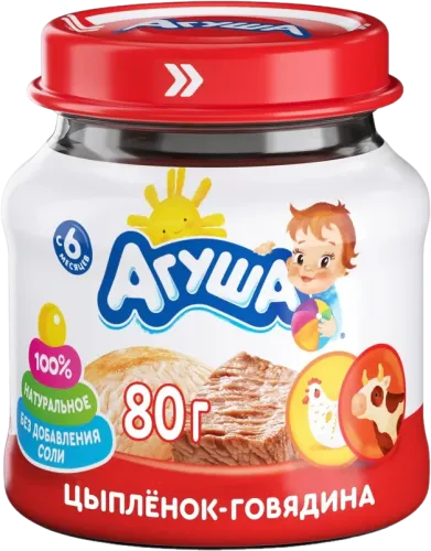 Toyuqlu və mal ətli püre