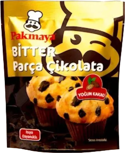 Acı şokolad parçaları 