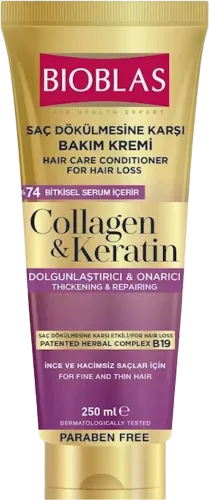Kondisioner saçlar üçün Collagen&Keratin saç tökülməsinə qarşı