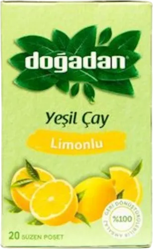 Limonlu yaşıl paket çayı Doğadan