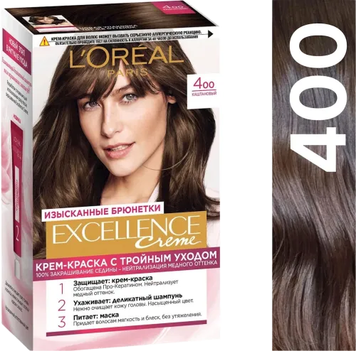 Davamlı saç boyası L'Oréal Paris Excellence Creme çalar 5.00