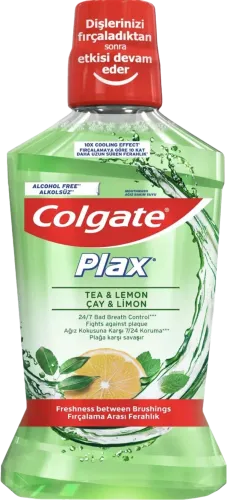 Mouthwash Plax with tea and lemon flavor