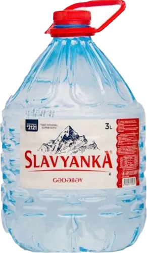 Drinking water in a plastic bottle
