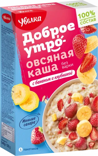 Гранола овсяная банан и клубника